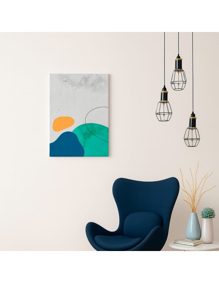 Cuadro Abstracto Paz 35x50cm Lienzografía Diseño 0484