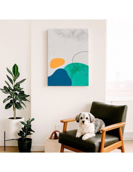 Cuadro Abstracto Paz 35x50cm Lienzografía Diseño 0484