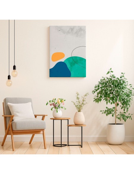 Cuadro Abstracto Paz 35x50cm Lienzografía Diseño 0484