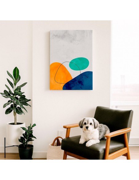 Cuadro Abstracto Paz 35x50cm Lienzografía Diseño 0485