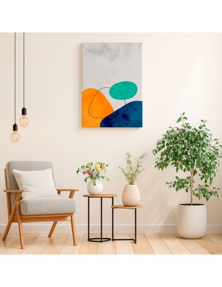 Cuadro Abstracto Paz 35x50cm Lienzografía Diseño 0485