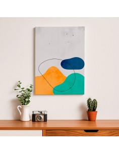 Cuadro Abstracto Paz 35x50cm Lienzografía Diseño 0486 2