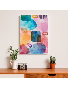 Cuadro Abstracto Paz 35x50cm Lienzografía Diseño 0489 2