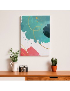 Cuadro Abstracto Paz 35x50cm Lienzografía Diseño 0491 2
