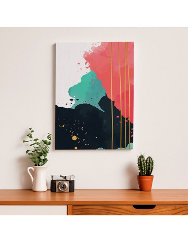 Cuadro Abstracto Paz 35x50cm Lienzografía Diseño 0492