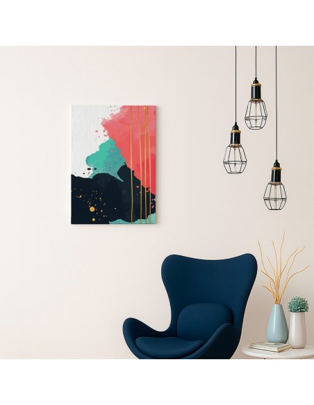 Cuadro Abstracto Paz 35x50cm Lienzografía Diseño 0492