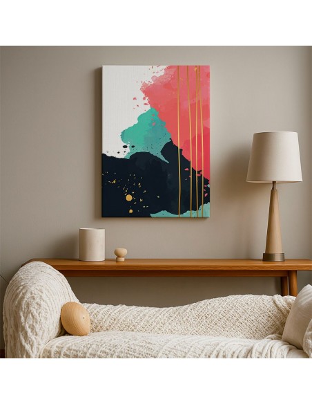 Cuadro Abstracto Paz 35x50cm Lienzografía Diseño 0492