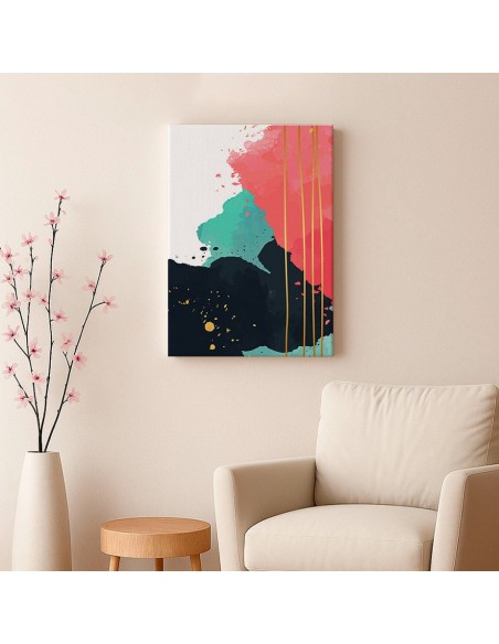 Cuadro Abstracto Paz 35x50cm Lienzografía Diseño 0492