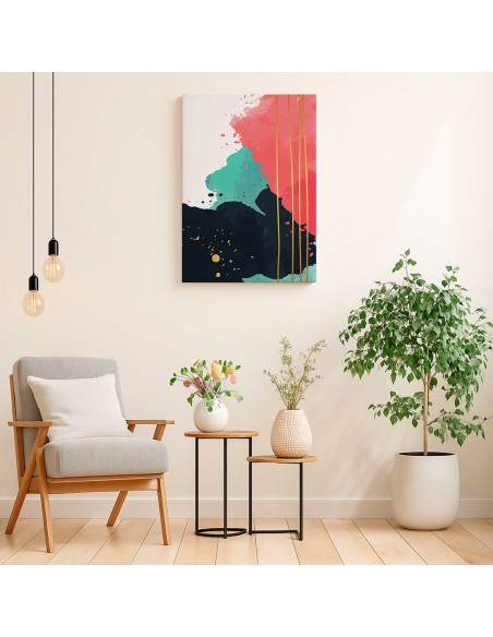 Cuadro Abstracto Paz 35x50cm Lienzografía Diseño 0492