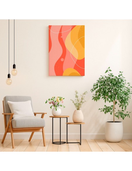 Cuadro Abstracto 35x50cm Canvas  Arte Decorativo Diseño 0001