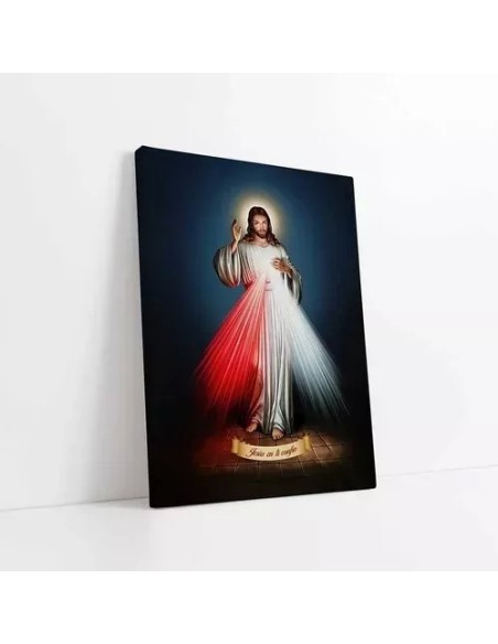 Cuadro Jesús De La Divina Misericordia 50x70cm Lienzo Canvas