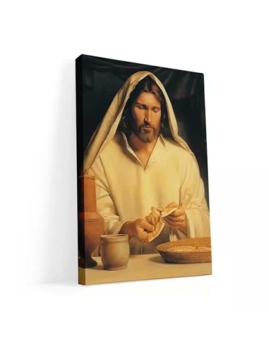 Cuadro Jesús Partiendo El Pan 50x70 Lienzo Canvas