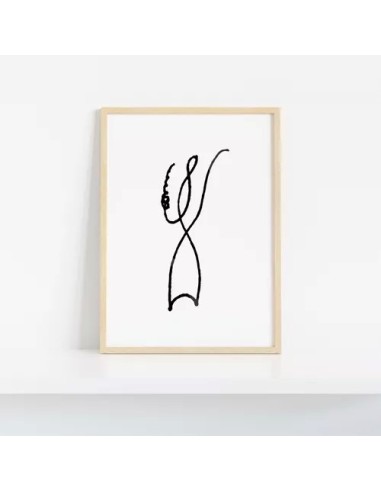 Cuadros Set Modulor X 4 Line Art. Abstaracto C/u 30x40cm