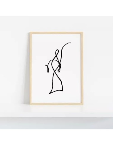 Cuadros Set Modulor X 4 Line Art. Abstaracto C/u 30x40cm