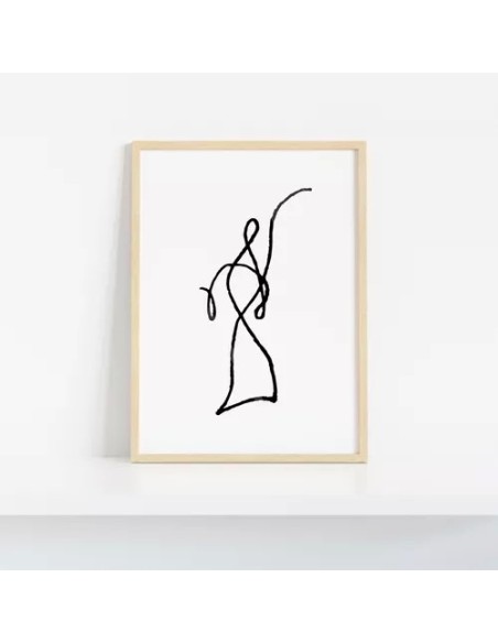 Cuadros Set Modulor X 4 Line Art. Abstaracto C/u 30x40cm