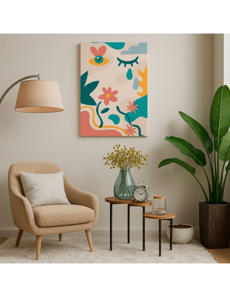 Cuadro Abstracto 35x50cm Canvas  Arte Decorativo Diseño 0089