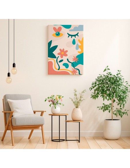 Cuadro Abstracto 35x50cm Canvas  Arte Decorativo Diseño 0089