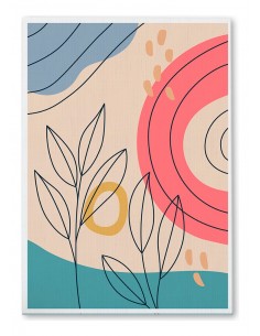 Cuadro Abstracto 35x50cm Canvas  Arte Decorativo Diseño 0104