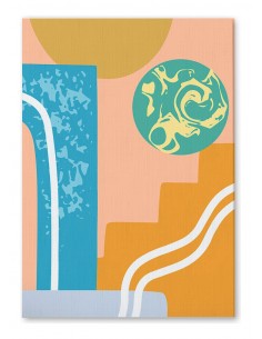 Cuadro Abstracto 35x50cm Canvas  Arte Decorativo Diseño 0108