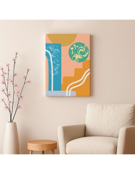 Cuadro Abstracto 35x50cm Canvas  Arte Decorativo Diseño 0108