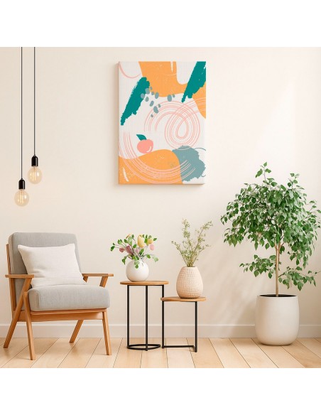Cuadro Abstracto 35x50cm Canvas  Arte Decorativo Diseño 0114