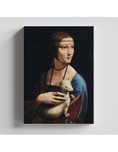 Lady with an Ermine by Leonardo da Vinci 50x67cm Lienzo Canvas