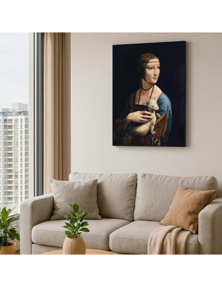 Lady with an Ermine by Leonardo da Vinci 50x67cm Lienzo Canvas