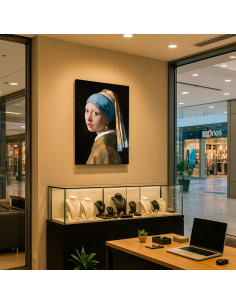 Girl with a Pearl Earring by Johannes Vermeer 50x60cm Lienzo Canvas 2