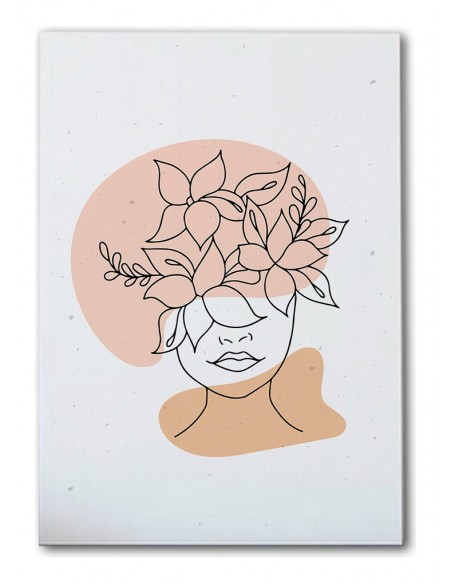 Cuadro Abstracto de Flores 35x50cm Canvas Diseño 0132