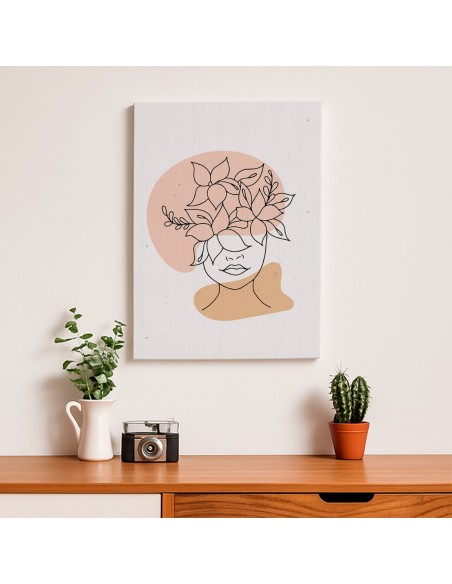 Cuadro Abstracto de Flores 35x50cm Canvas Diseño 0132