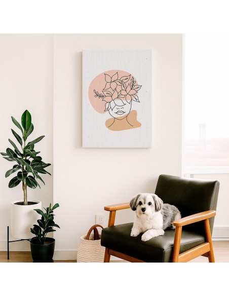 Cuadro Abstracto de Flores 35x50cm Canvas Diseño 0132