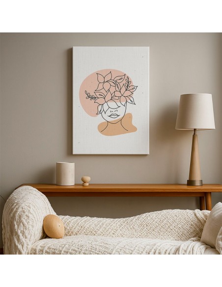 Cuadro Abstracto de Flores 35x50cm Canvas Diseño 0132