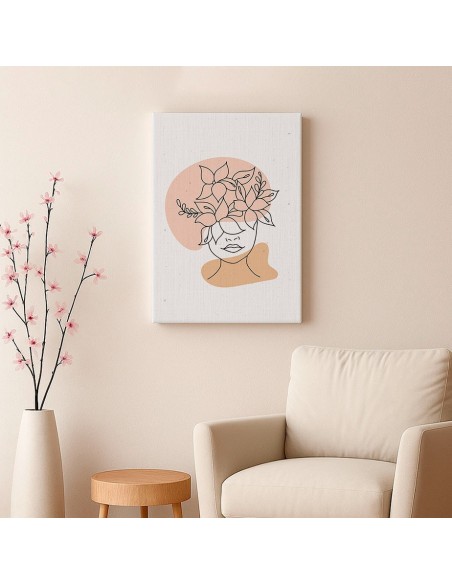 Cuadro Abstracto de Flores 35x50cm Canvas Diseño 0132