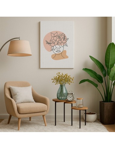 Cuadro Abstracto de Flores 35x50cm Canvas Diseño 0132