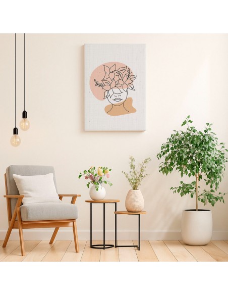 Cuadro Abstracto de Flores 35x50cm Canvas Diseño 0132