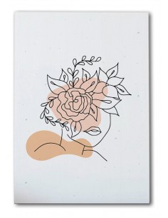 Cuadro Abstracto de Flores 35x50cm Canvas Diseño 0134