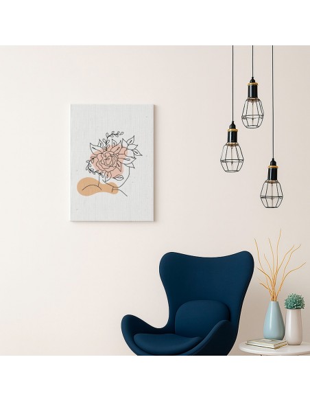 Cuadro Abstracto de Flores 35x50cm Canvas Diseño 0134