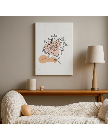 Cuadro Abstracto de Flores 35x50cm Canvas Diseño 0134