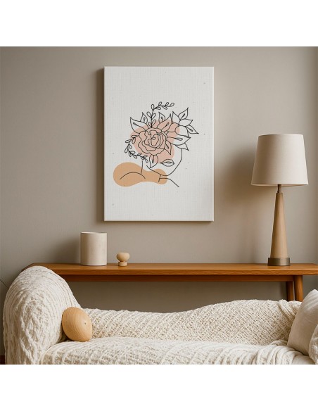 Cuadro Abstracto de Flores 35x50cm Canvas Diseño 0134