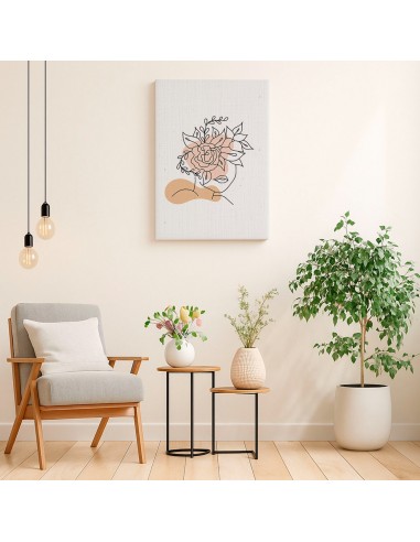 Cuadro Abstracto de Flores 35x50cm Canvas Diseño 0134