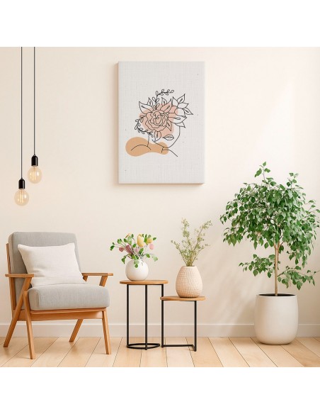 Cuadro Abstracto de Flores 35x50cm Canvas Diseño 0134