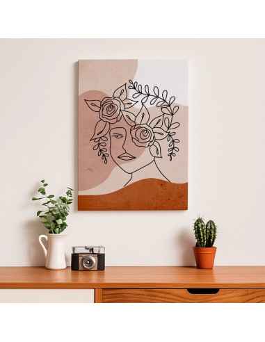 Cuadro Abstracto de Flores 35x50cm Canvas Diseño 0135