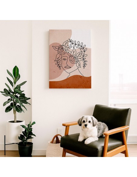 Cuadro Abstracto de Flores 35x50cm Canvas Diseño 0135