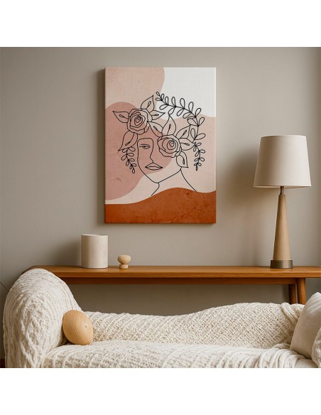 Cuadro Abstracto de Flores 35x50cm Canvas Diseño 0135