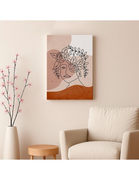 Cuadro Abstracto de Flores 35x50cm Canvas Diseño 0135