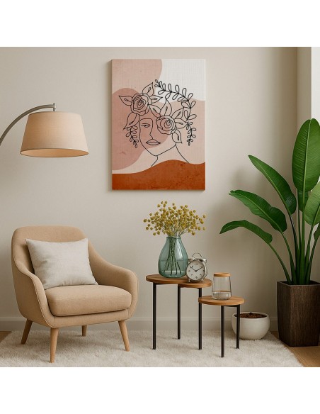 Cuadro Abstracto de Flores 35x50cm Canvas Diseño 0135