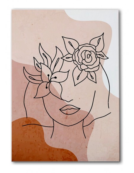 Cuadro Abstracto de Flores 35x50cm Canvas Diseño 0136