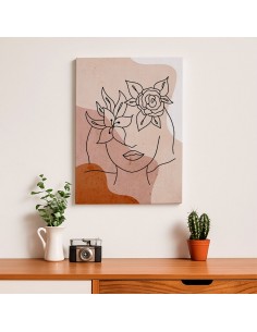 Cuadro Abstracto de Flores 35x50cm Canvas Diseño 0136 2