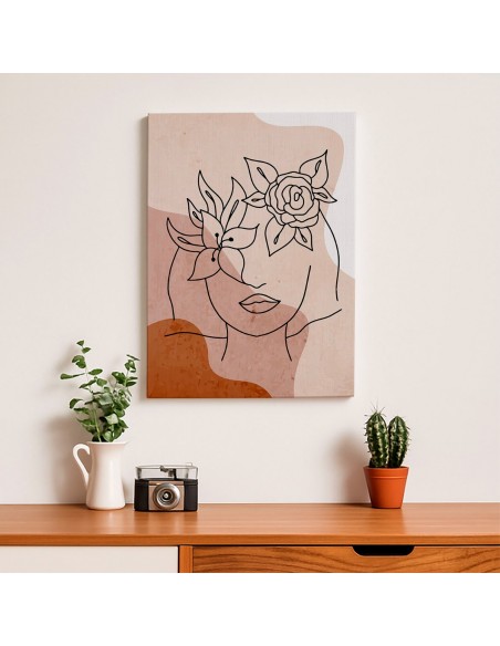 Cuadro Abstracto de Flores 35x50cm Canvas Diseño 0136