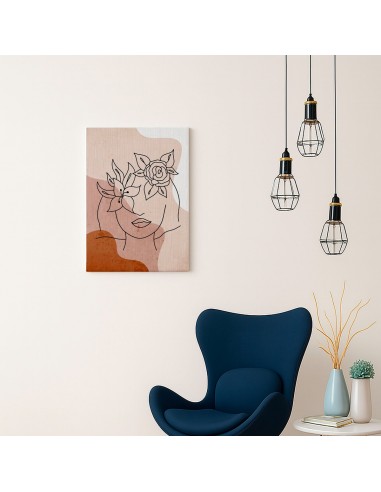 Cuadro Abstracto de Flores 35x50cm Canvas Diseño 0136